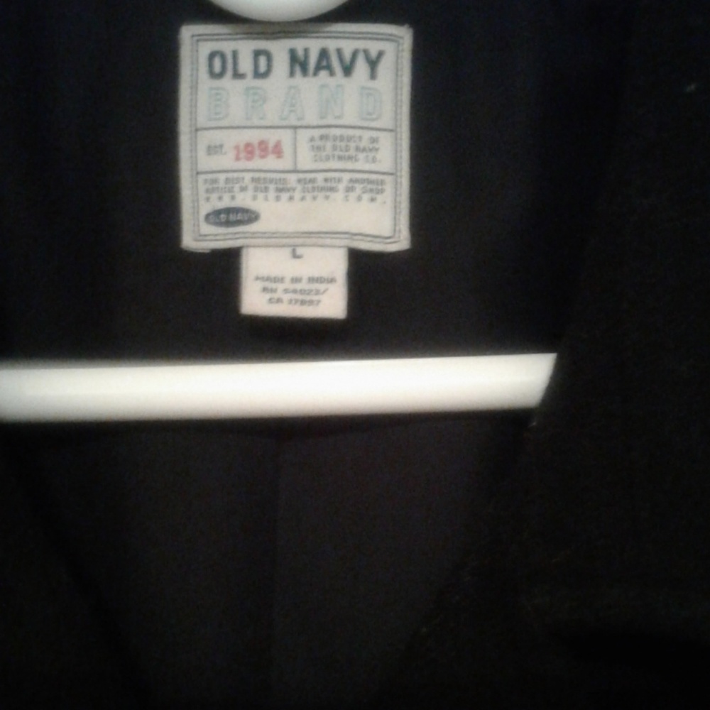 Ladies large dize pea coat.   Blsck with belt